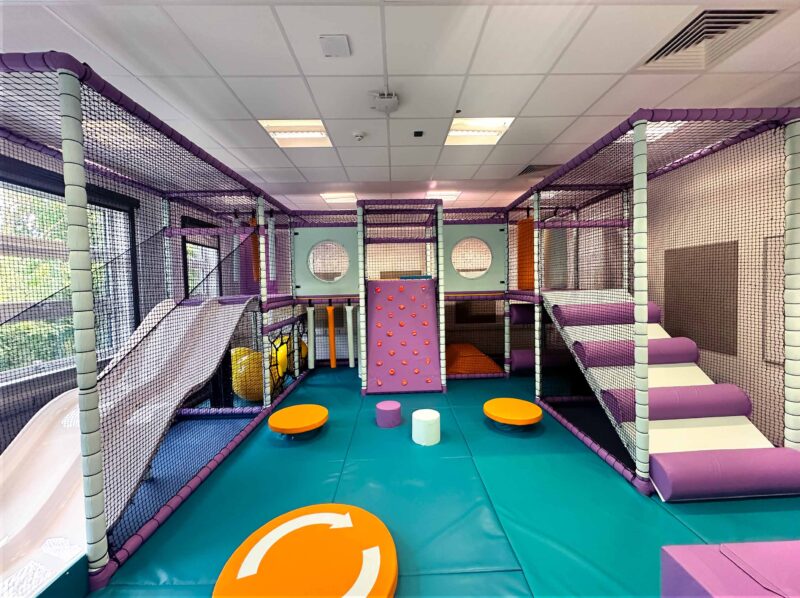 Durham Trinity School's softplay front view, designed by Play Creations Ltd.