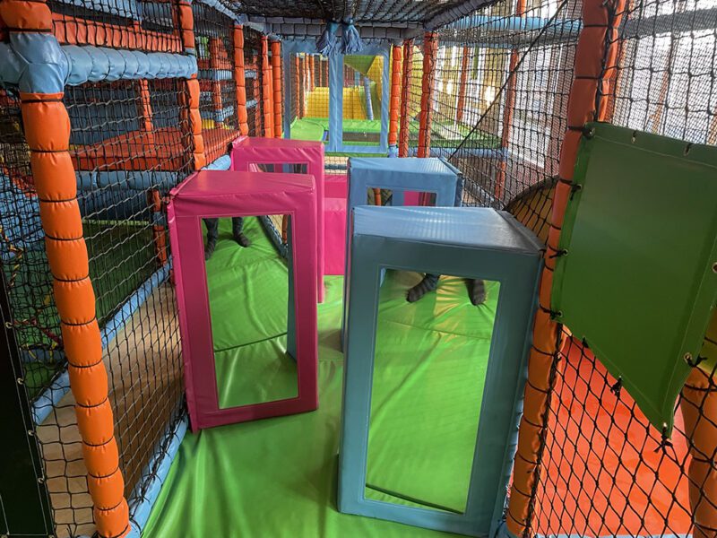 Red Stairs Softplay Mirror Chicanes