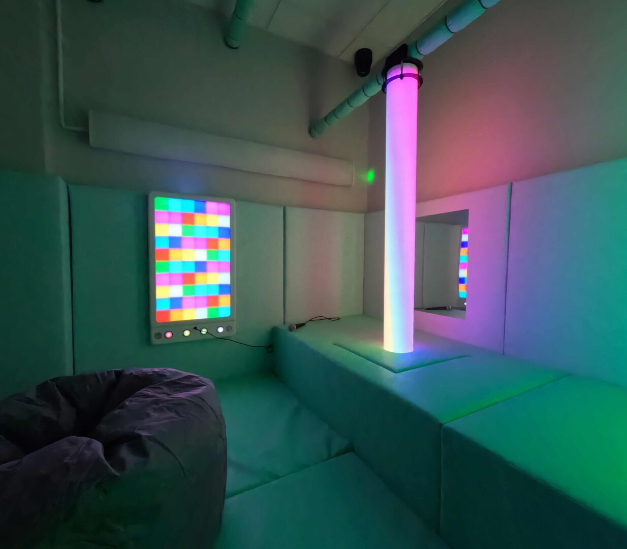 Smaller Sensory Room found at Rushall Primary School, designed by Play Creations Ltd.