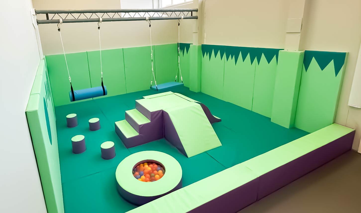 Movement room in Rushall School, designed and manufactured by Play Creations Ltd.