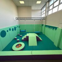 Movement room in Rushall School, designed and manufactured by Play Creations Ltd.