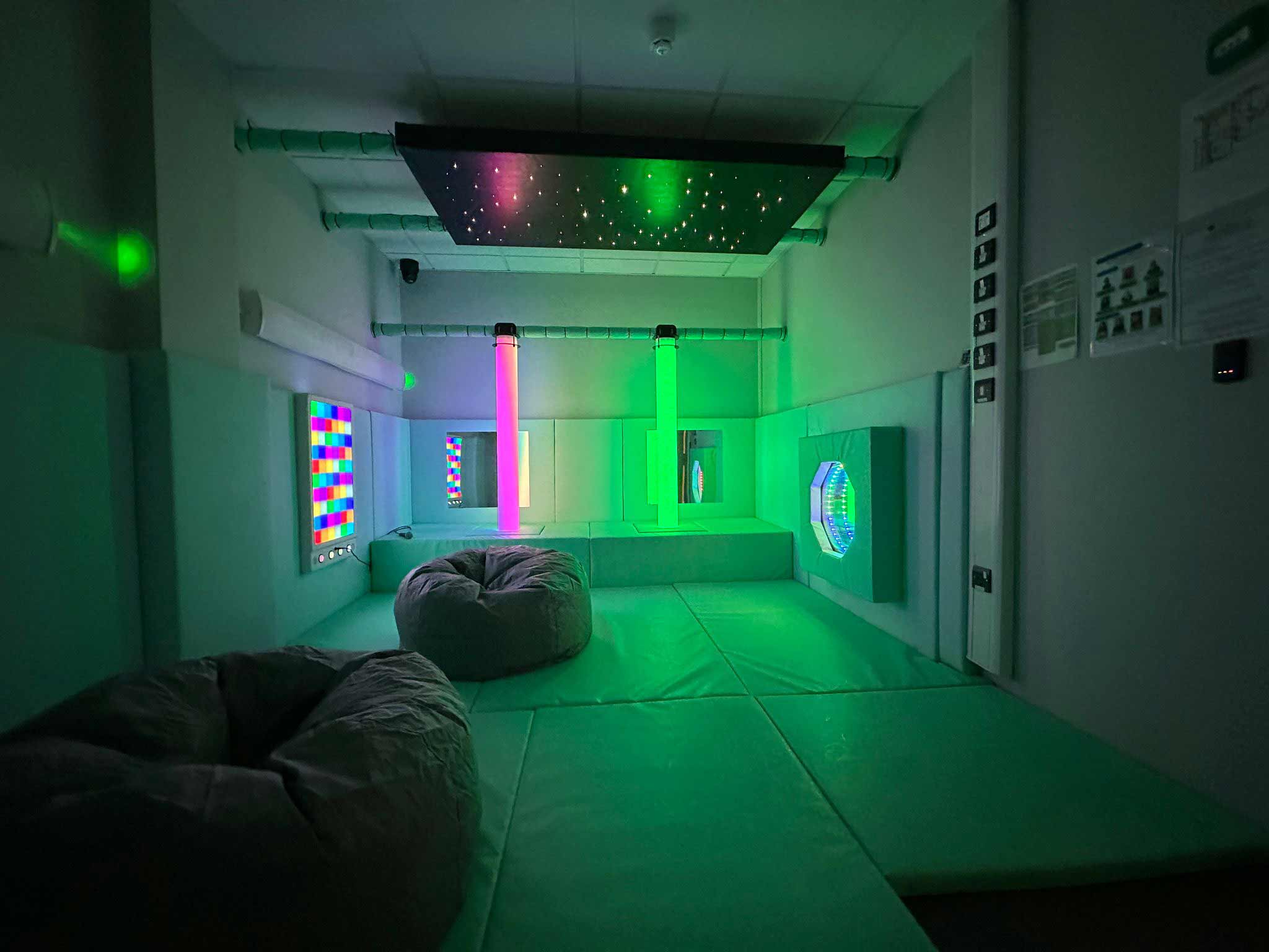 This is the larger sensory room designed by Play Creations Ltd for Rushall Primary School