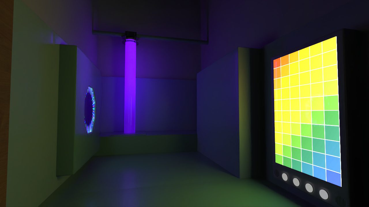3D Render of final installation of the smaller sensory room at Rushall Primary School designed by Play Creations Ltd.