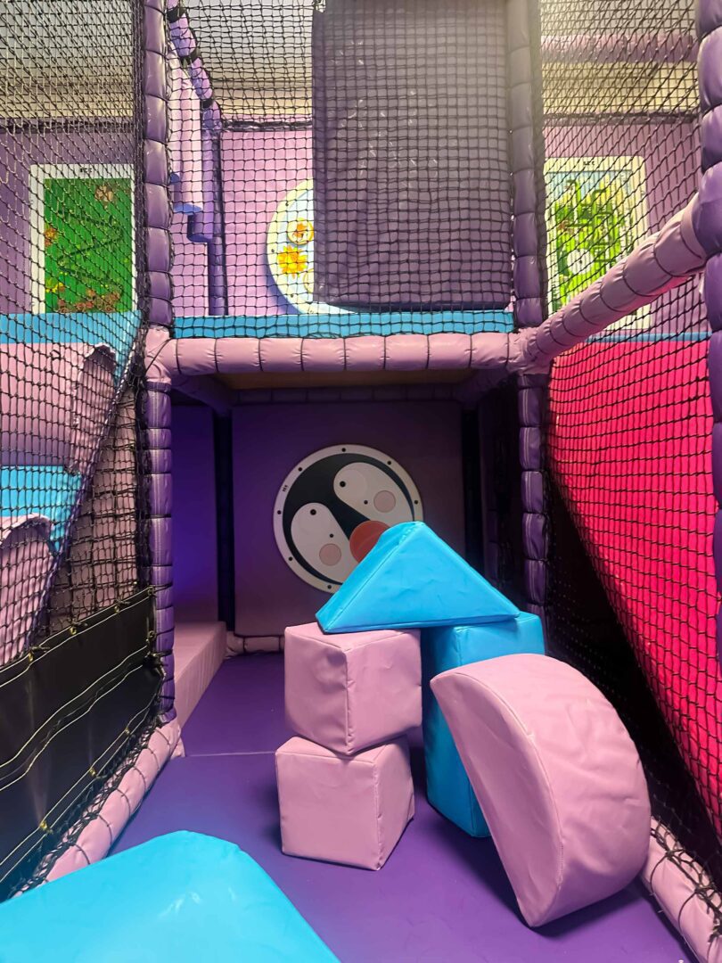 Softplay Shape Stack at Old Hall School's softplay designed by Play Creations Ltd.