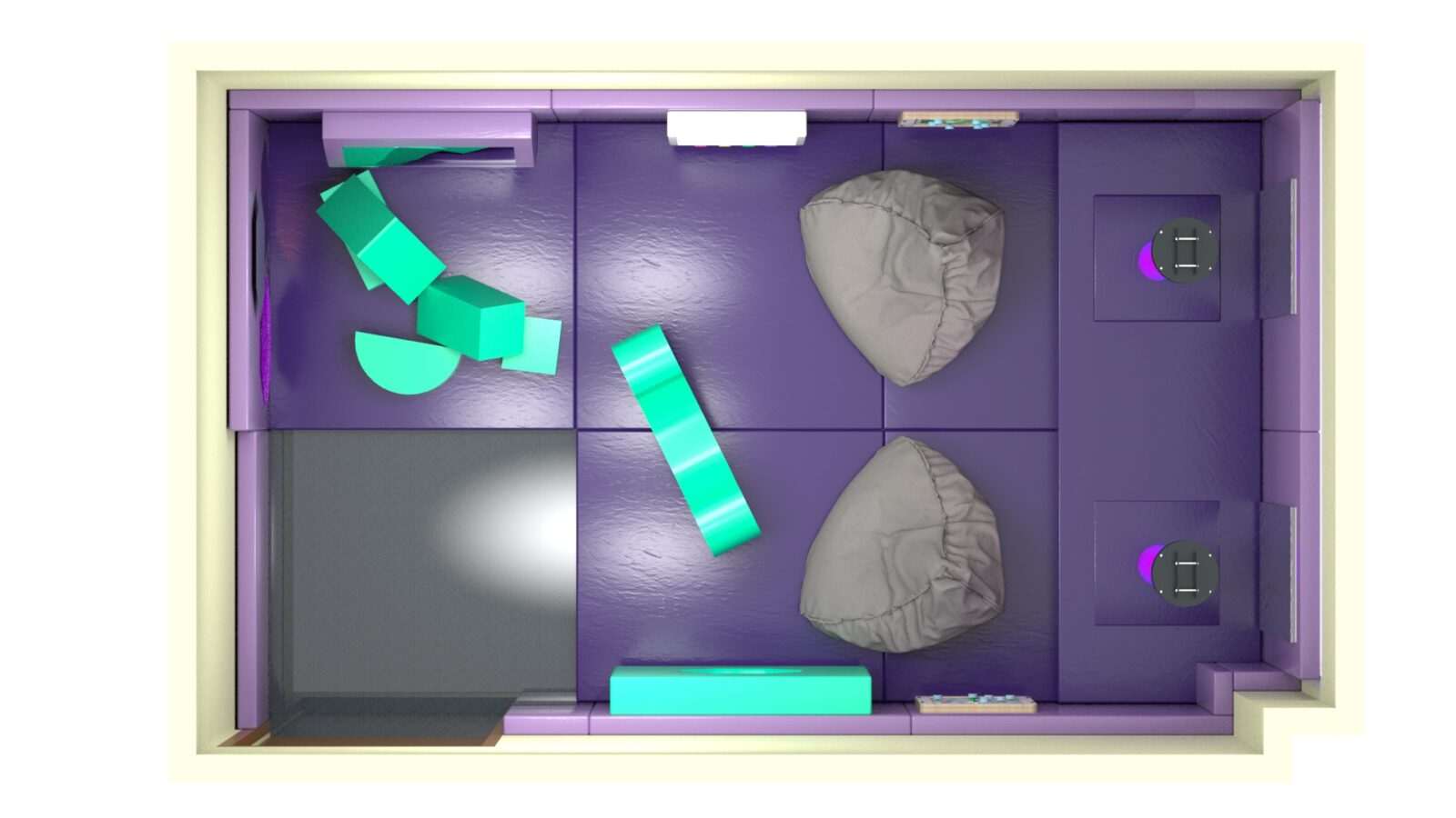 3D Building Layout of Sensory Room at Old Hall School designed by Play Creations Ltd