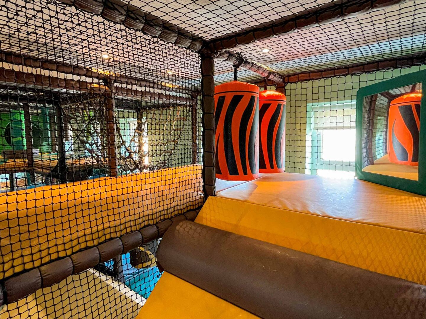 Jungle Themed Vertical Rollers found at Hunter's Quest's Softplay in Magherafelt designed by Play Creations Ltd.